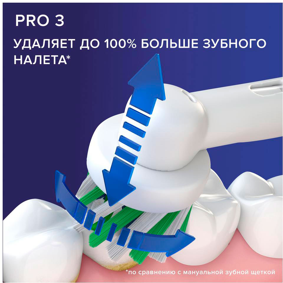 Электрическая зубная щетка Oral-B Pro 3 3000 Cross Action D505.513.3 (черный)