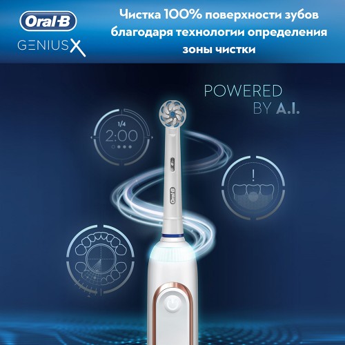 Электрическая зубная щетка Oral-B Genius X 20000 Luxe Edition D706.546.6X (золотистый)