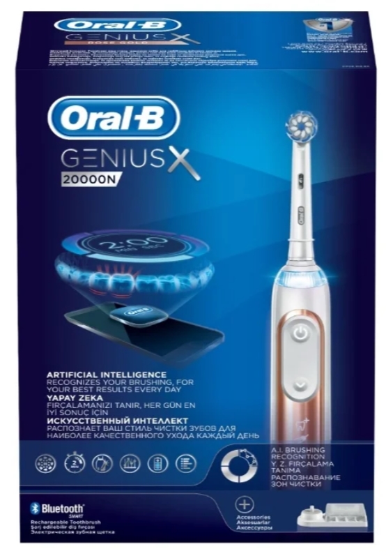 Электрическая зубная щетка Braun Oral-B Genius X 20000N D706.515.6X (золотистый)