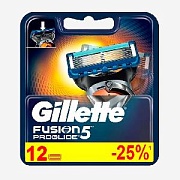 Сменные кассеты для бритья Gillette Fusion5 Proglide (12 шт) 7702018085934